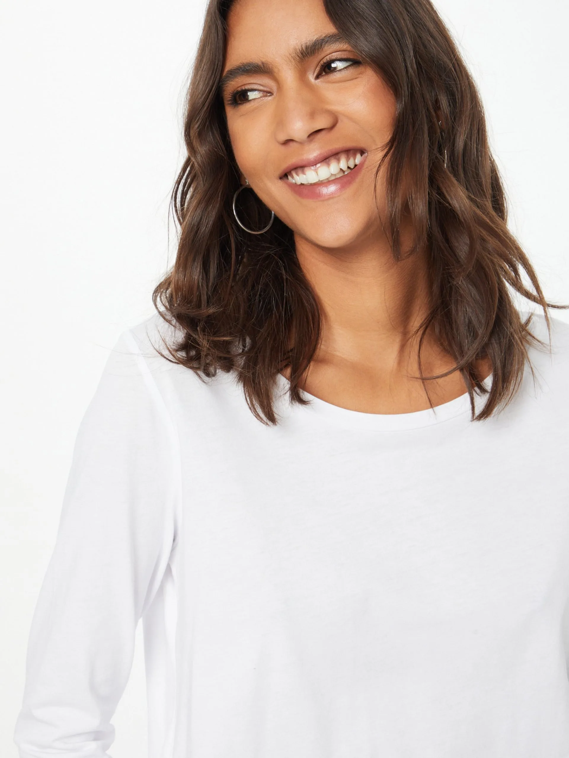 Marc O'Polo Langærmede Trøjer Shirts Kvinder Hvid-meleret 4 Marc O'Polo Langærmede Trøjer Shirts Kvinder Hvid-meleret - Billede 2