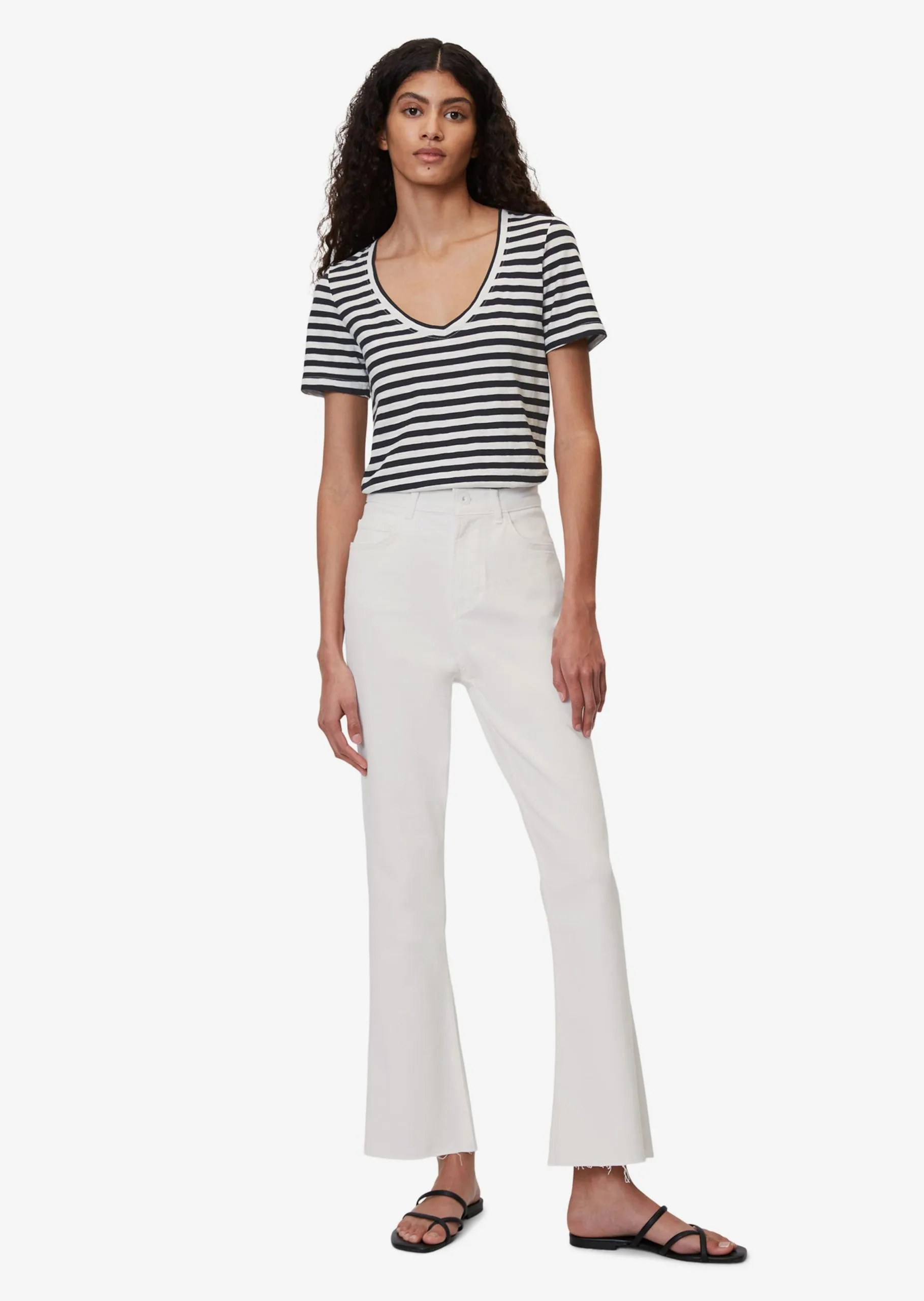 Marc O'Polo T-shirts Shirts Kvinder Mørkeblå / Hvid 5 Marc O'Polo T-shirts Shirts Kvinder Mørkeblå / Hvid - Billede 3