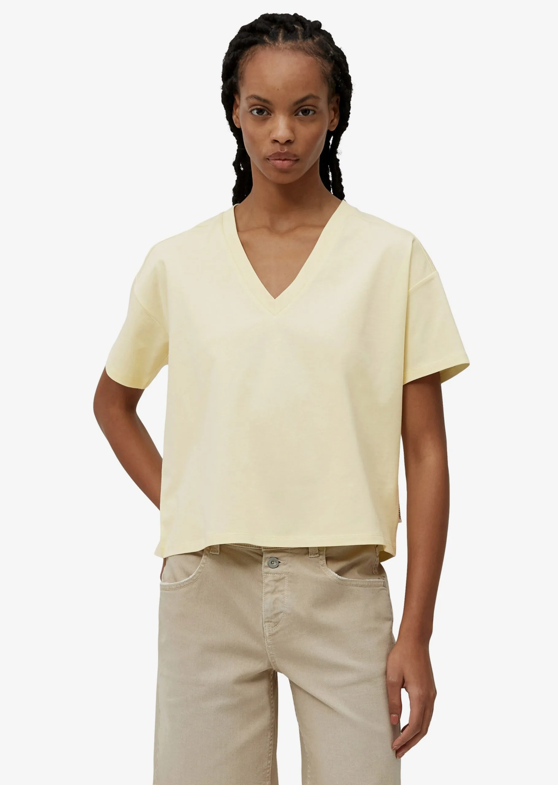 Marc O'Polo T-shirts Shirts Kvinder Pastelgul 4 Marc O'Polo T-shirts Shirts Kvinder Pastelgul - Billede 2