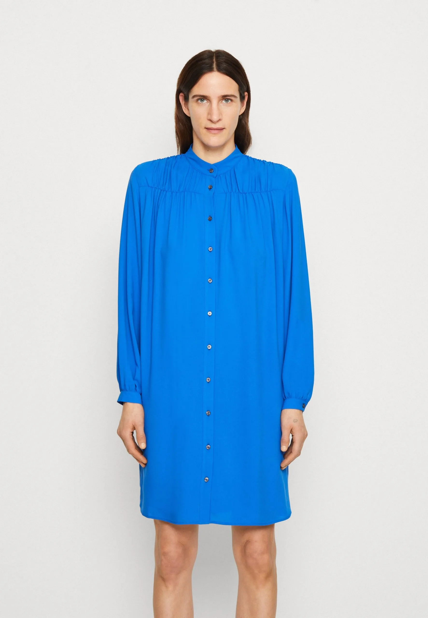 Marc O'Polo DRESS FEMININE SHIRT STYLE MODERN GATHERING SHORT LENGTH - Skjortekjole 3 Marc O'Polo DRESS FEMININE SHIRT STYLE MODERN GATHERING SHORT LENGTH - Skjortekjole