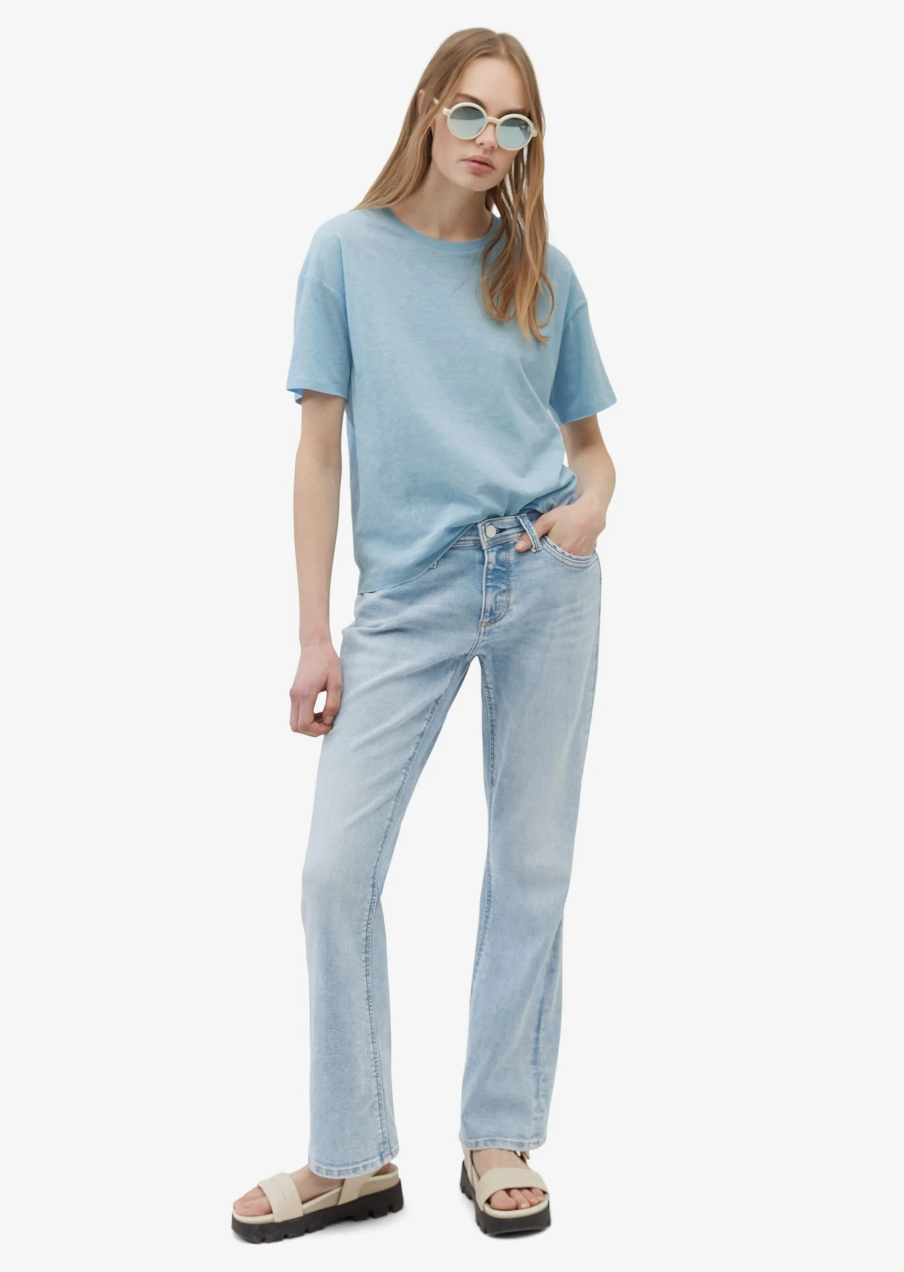 Marc O'Polo DENIM T-shirts Shirts Kvinder Blå-meleret 5 Marc O'Polo DENIM T-shirts Shirts Kvinder Blå-meleret - Billede 3