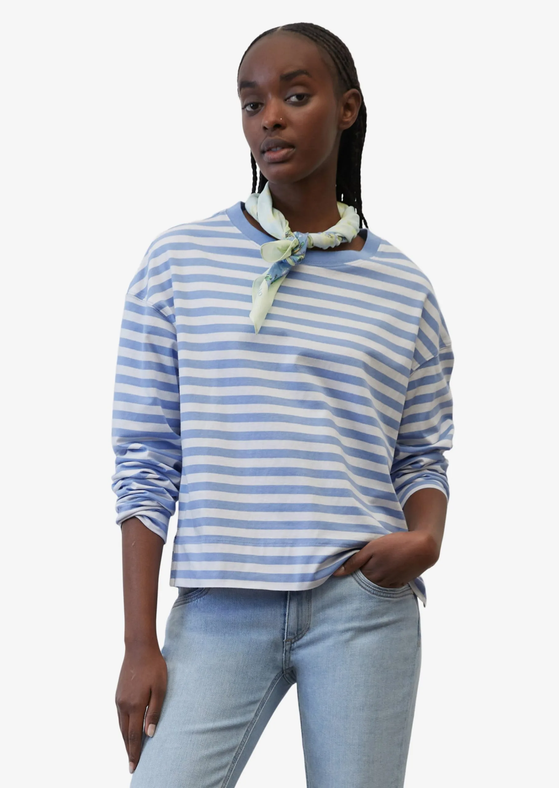 Marc O'Polo DENIM Langærmede Trøjer Shirts Kvinder Røgblå 4 Marc O'Polo DENIM Langærmede Trøjer Shirts Kvinder Røgblå - Billede 2