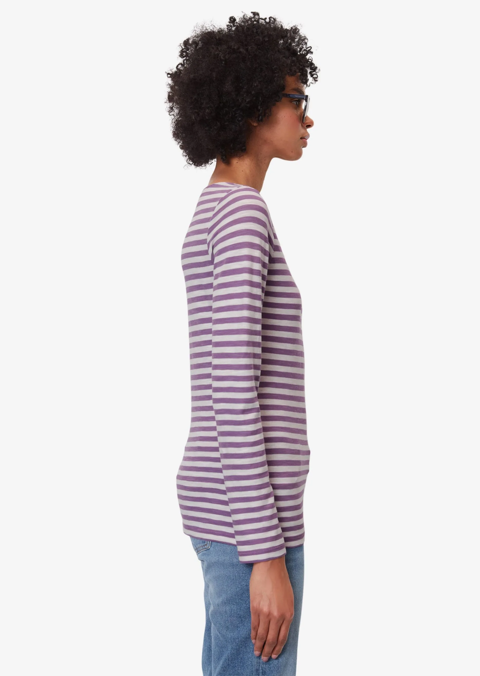 Marc O'Polo Langærmede Trøjer Shirts Kvinder Lilla 6 Marc O'Polo Langærmede Trøjer Shirts Kvinder Lilla - Billede 4