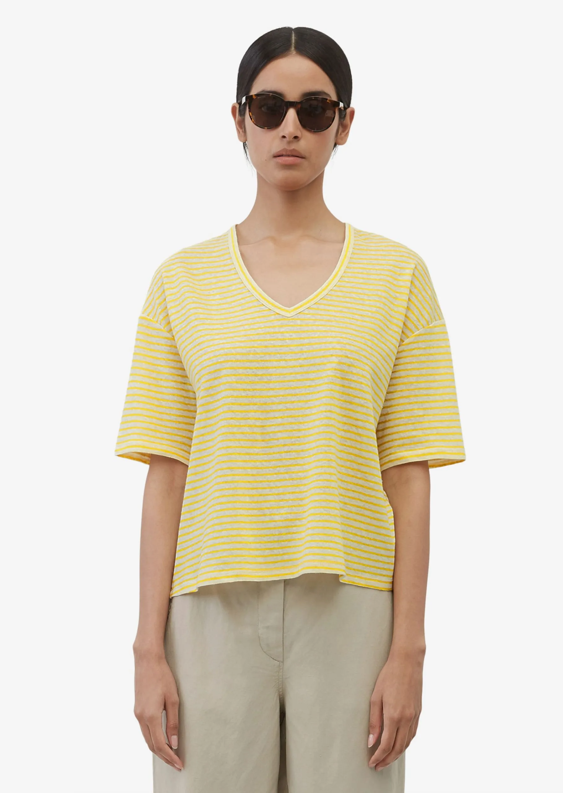 Marc O'Polo T-shirts Shirts Kvinder Lemon 4 Marc O'Polo T-shirts Shirts Kvinder Lemon - Billede 2