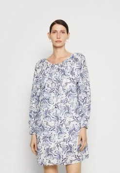 Marc O'Polo DRESS PRINTED SHORT LENGT H SHAPE FRONT SLIT TAPE DETAILS - Hverdagskjoler