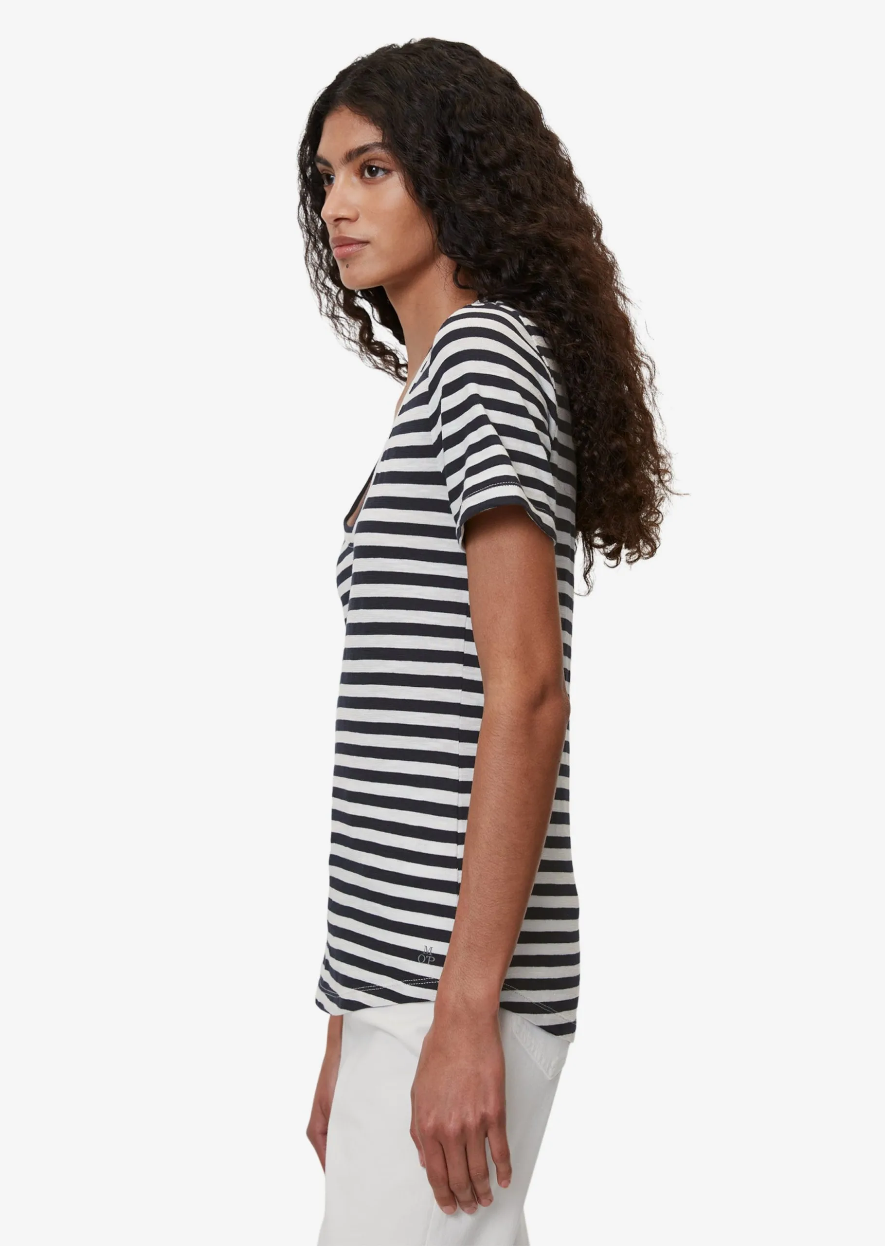 Marc O'Polo T-shirts Shirts Kvinder Mørkeblå / Hvid 6 Marc O'Polo T-shirts Shirts Kvinder Mørkeblå / Hvid - Billede 4