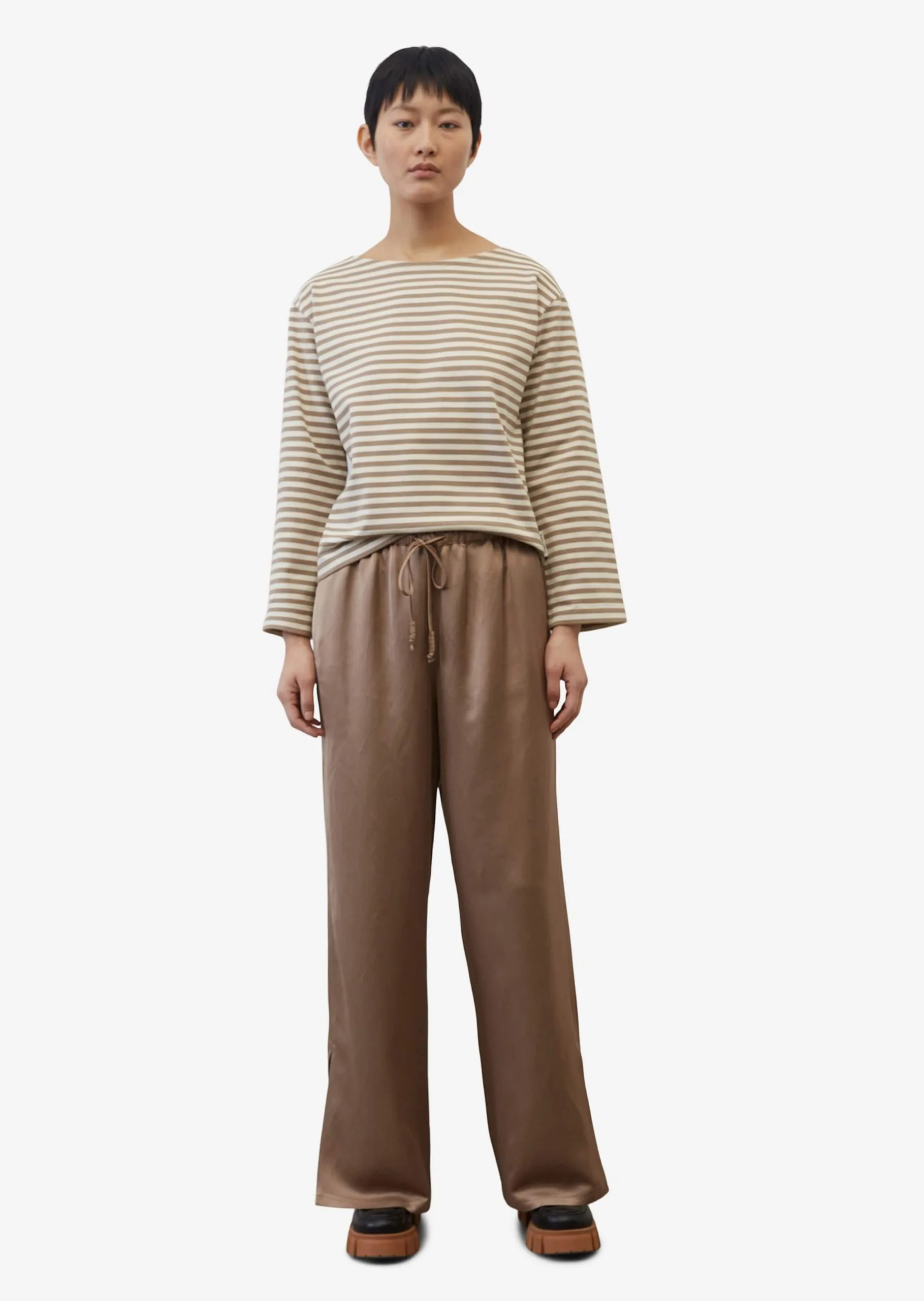 Marc O'Polo Langærmede Trøjer Shirts Kvinder Brun 5 Marc O'Polo Langærmede Trøjer Shirts Kvinder Brun - Billede 3