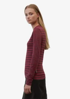 Marc O'Polo DENIM Langærmede Trøjer Shirts Kvinder Mørkerød -Marc O'Polo Butik c679f953bd765ee718874eff4eeb8b8f