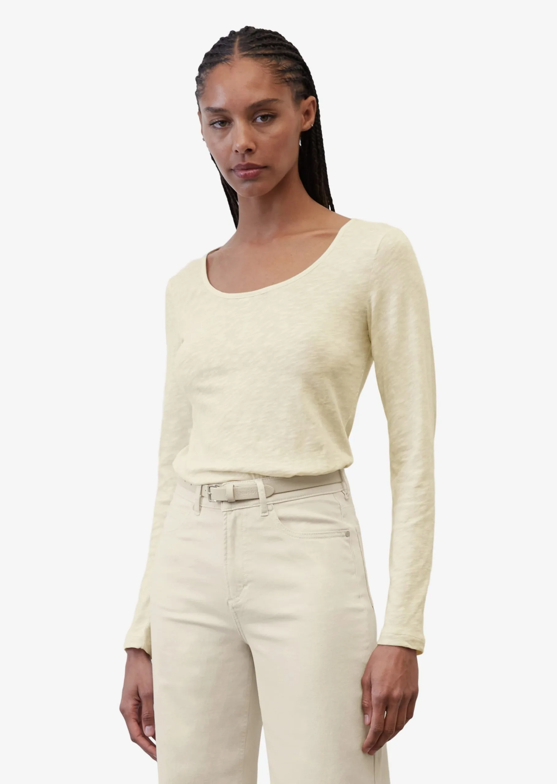 Marc O'Polo Langærmede Trøjer Shirts Kvinder Beige-meleret 4 Marc O'Polo Langærmede Trøjer Shirts Kvinder Beige-meleret - Billede 2