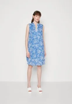 Marc O'Polo DRESS SHORT LENGTH EASY A SHAPE DETAILED V NECK - Hverdagskjoler