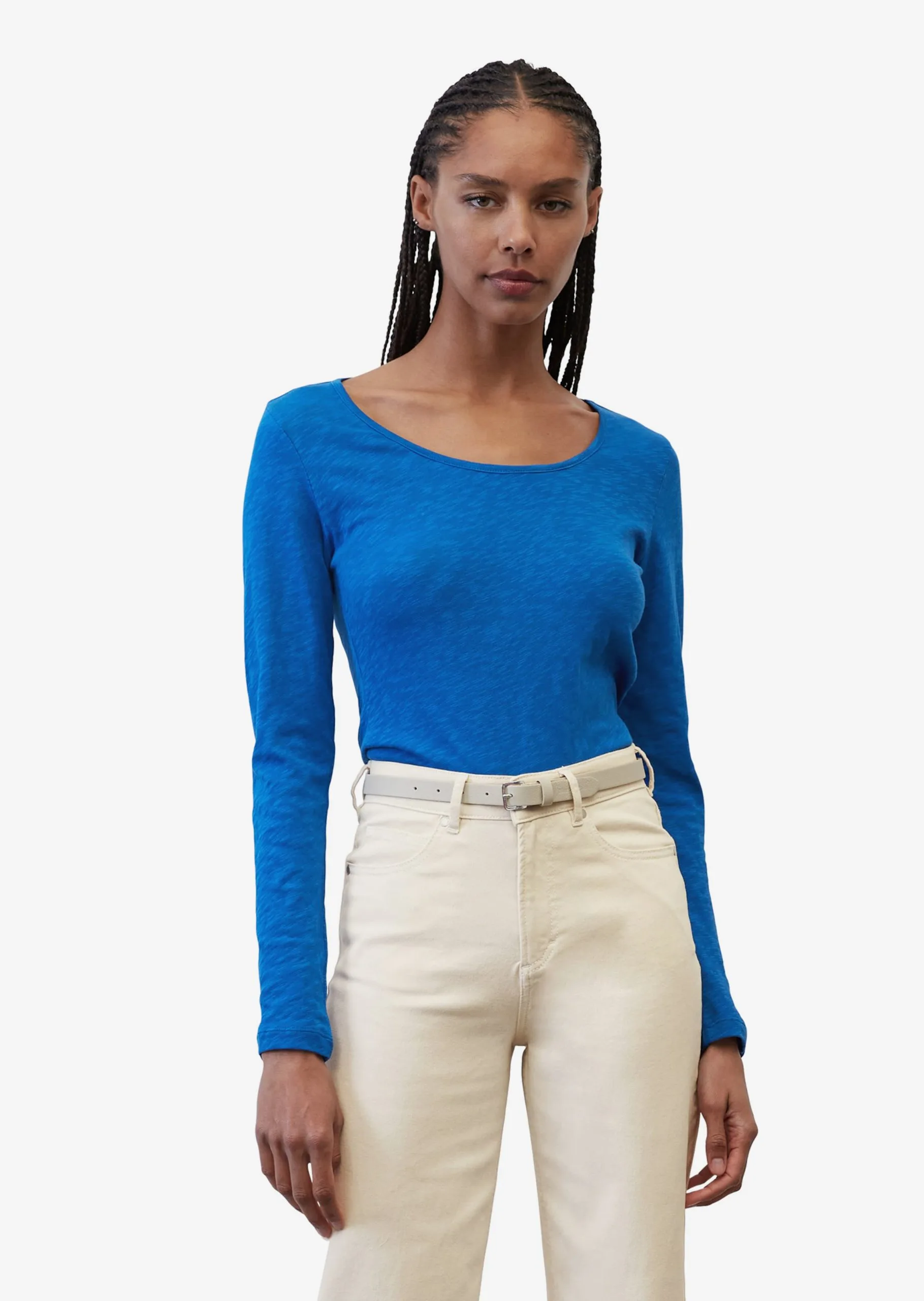 Marc O'Polo Langærmede Trøjer Shirts Kvinder Blå-meleret 4 Marc O'Polo Langærmede Trøjer Shirts Kvinder Blå-meleret - Billede 2