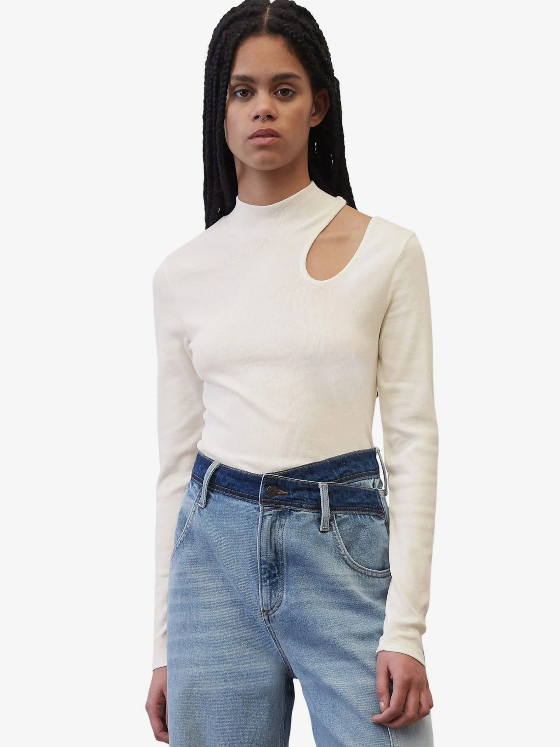 Marc O'Polo DENIM Langærmede Trøjer Shirts Kvinder Naturhvid 3 Marc O'Polo DENIM Langærmede Trøjer Shirts Kvinder Naturhvid - Billede 2