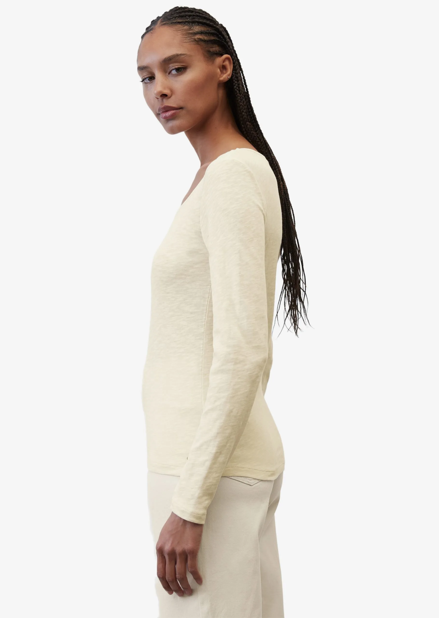 Marc O'Polo Langærmede Trøjer Shirts Kvinder Beige-meleret 6 Marc O'Polo Langærmede Trøjer Shirts Kvinder Beige-meleret - Billede 4